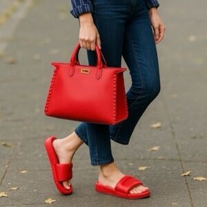 OluKai Women’s Red Slide Sandals